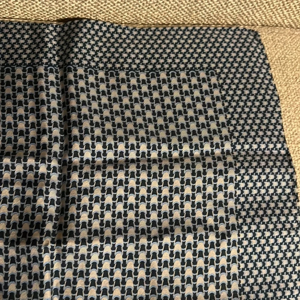 Authentic Christian Dior scarf handkerchief blue